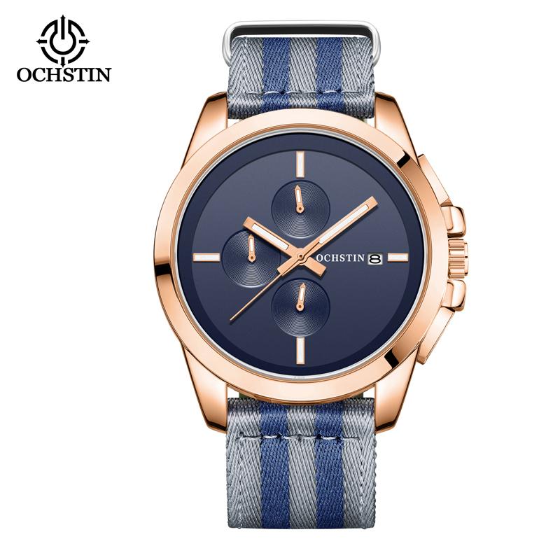 Luxury Watch Brand OCHSTIN Men Military Sports Watches Men's Quartz Date Clock Man Casual Nylon Wrist Watch Relogio Masculino