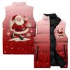 Ladies' Casual And Fashionable Sleeveless Vest Christmas Printed Cotton Jacket