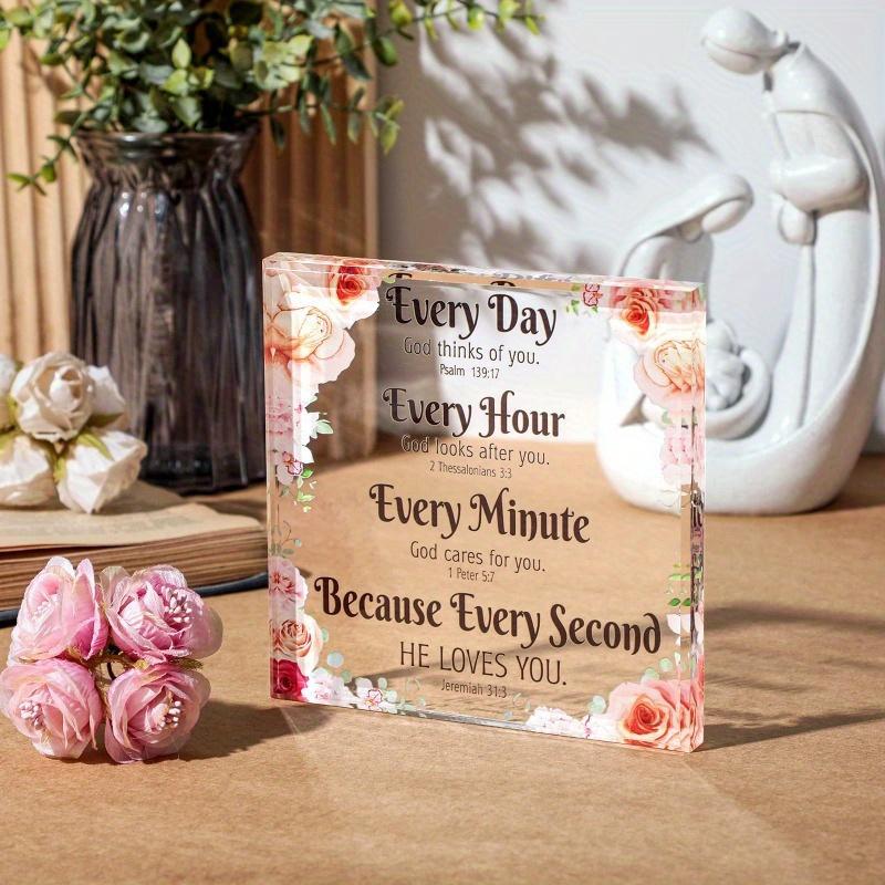 Floral Scripture Gift - Inspirational Bible Verse Decor for Faith Spaces
