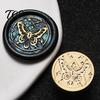 Handmade Letter Sealing Vintage European Magic Themed Wax Seal Stamp Head, Solid Brass Exquisite Decorative Accessory Engraved Head for Journal