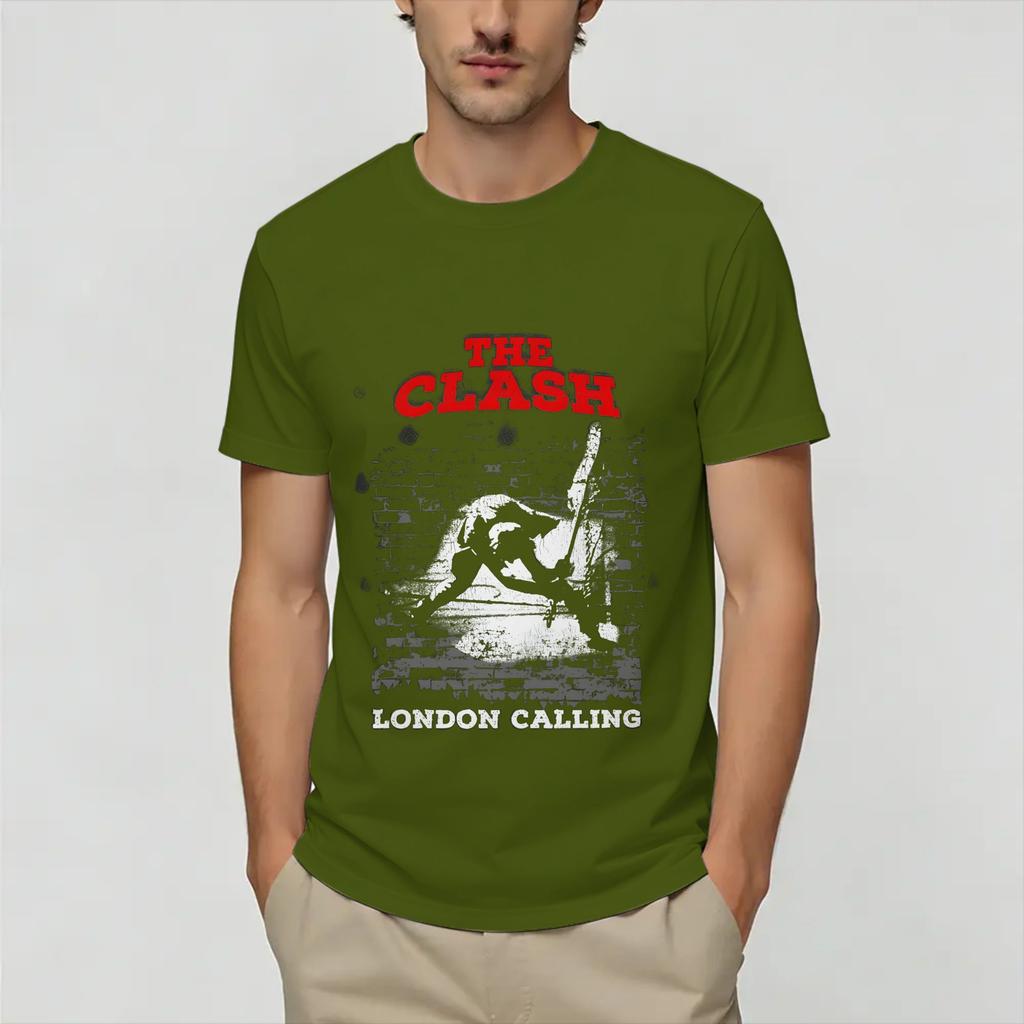 Новинка Винтаж Футболка The Clash для Унисекс Круглый Вырез Хлопковые Футболки Короткий Рукав Летняя Одежда
