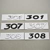 OQUP8 For Peugeot 308 307 301 Car Sticker Emblem Badge Logo Rear Trunk Hood Auto Decal Black Chrome Lettering Exterior Accessories