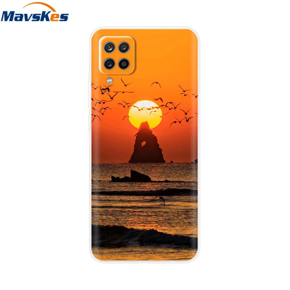 Phone Case For Samsung Galaxy A12 Case SamsungA12 Silicone Clear TPU Painted Soft Cover For Samsung A12 A 12 Bumper Fundas Etui
