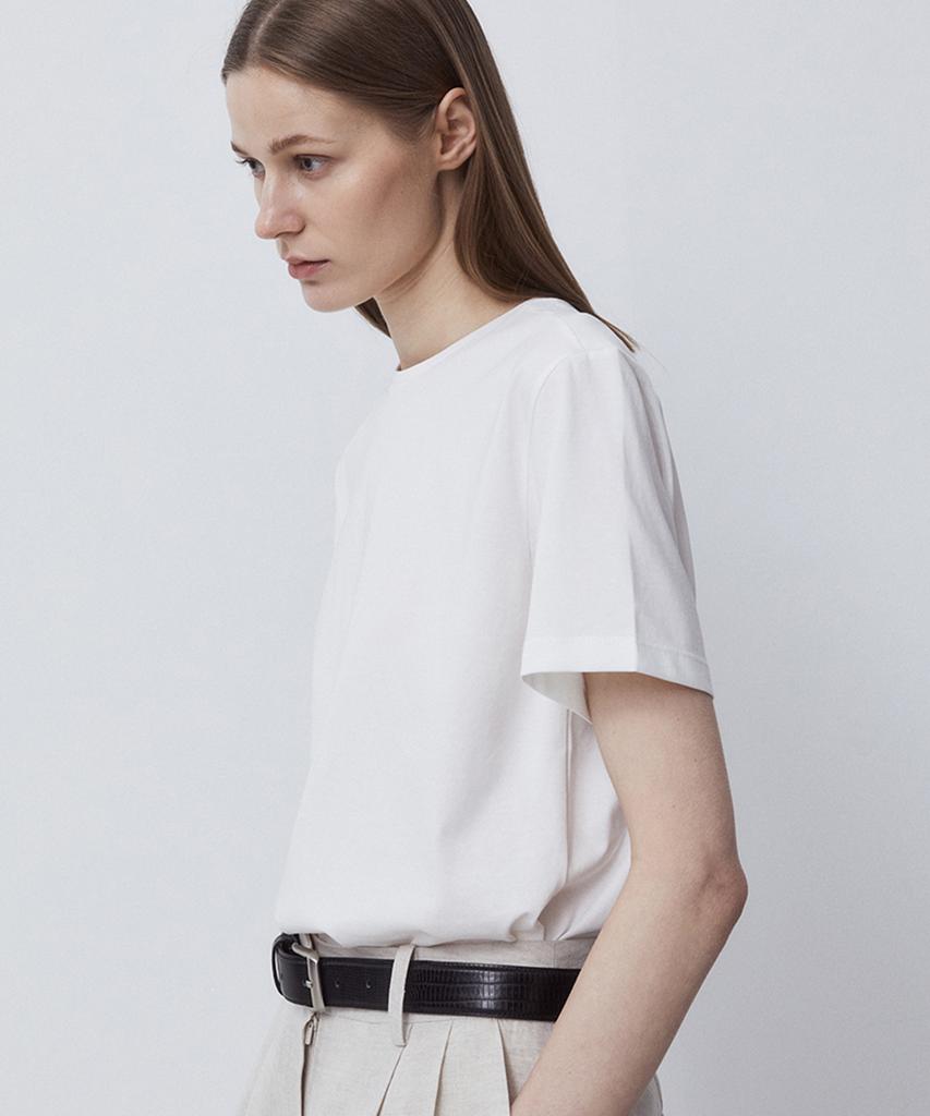 NOTIA Silket Half T-Shirts-White