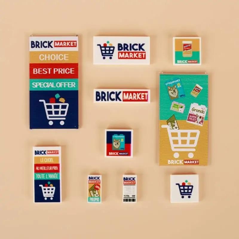 Конструктор Принтованные Кирпичики Морепродукты Овощи Мороженое Экспресс-посылка Компьютерный Контроллер Рождественские Хэллоуин Подарки MOC