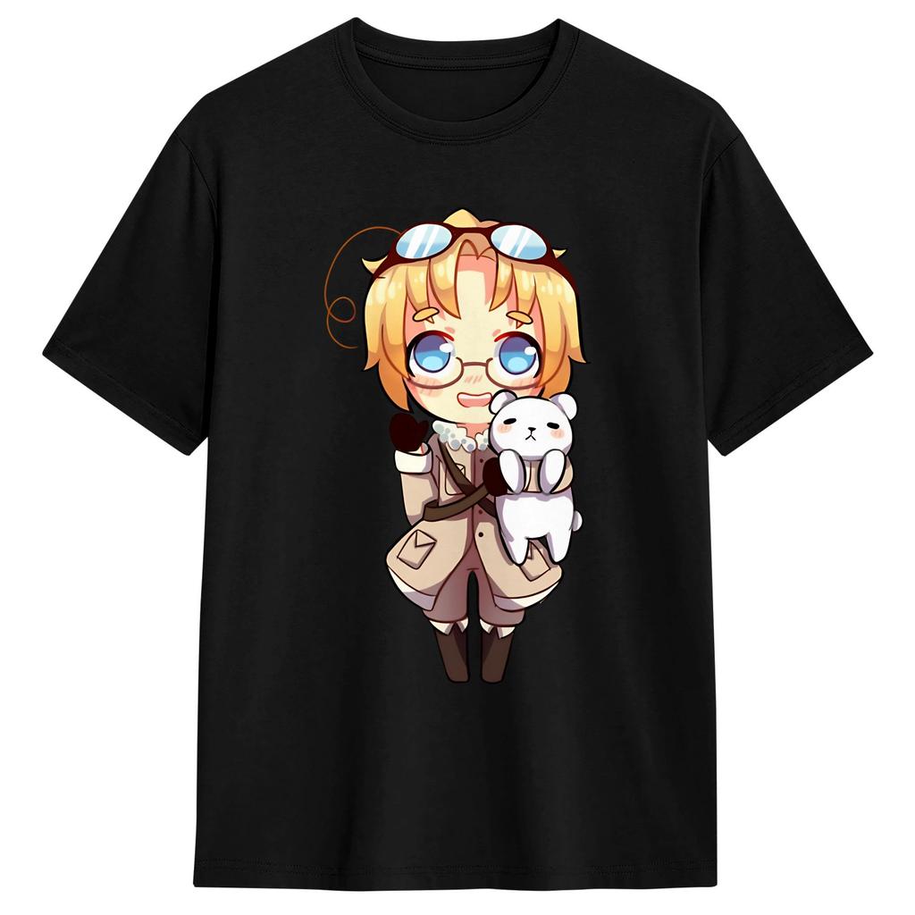 Футболка Hetalia Axis Power Летняя хлопковая футболка для унисекс Харадзюку Повседневная футболка с коротким рукавом Эстетичная одежда
