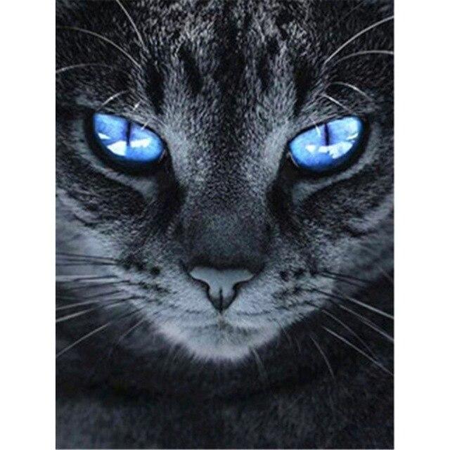 DIY 5D алмазная живопись кошка Алмазная вышивка крестиком полная круглая/квадратная картина с животными из горного хрусталя мозаика Настенный декор