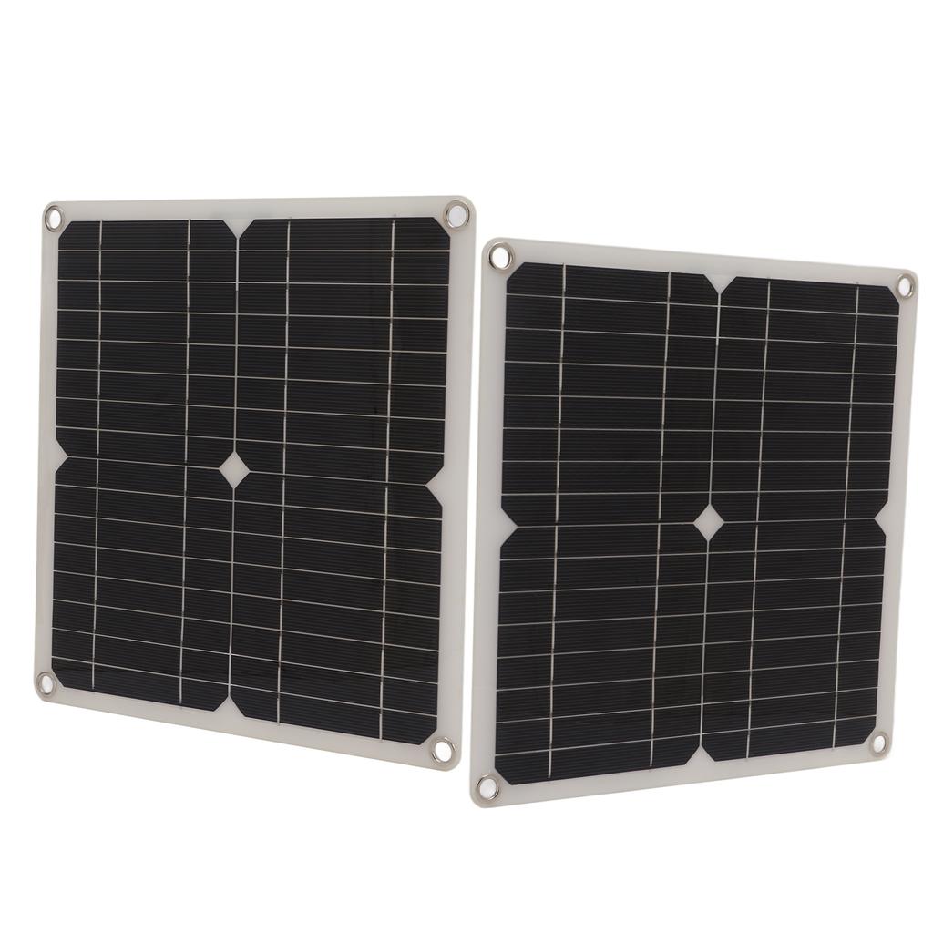 Комплект солнечной панели Зарядное устройство для панели монокристаллических солнечных батарей Двойной USB + выход постоянного тока 15 Вт для зарядки на открытом воздухе