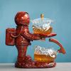Creative Astronaut Kungfu Tea Set Automatic Glass Teapot Heat-resistant Tea Infuser Glass Tea Maker Pot With Base