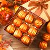 12Pcs Fall Mini Pumpkin Balls Hanging Thanksgiving Pumpkin Ornament Halloween Christmas Tree Decoration Farmhouse Home Party Decor