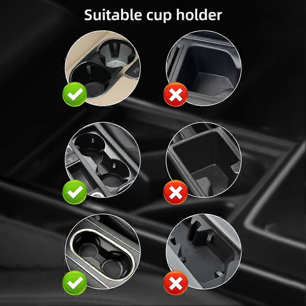 2 in 1 Car Cup Holder Expander Adjustable Base with Phone Mount