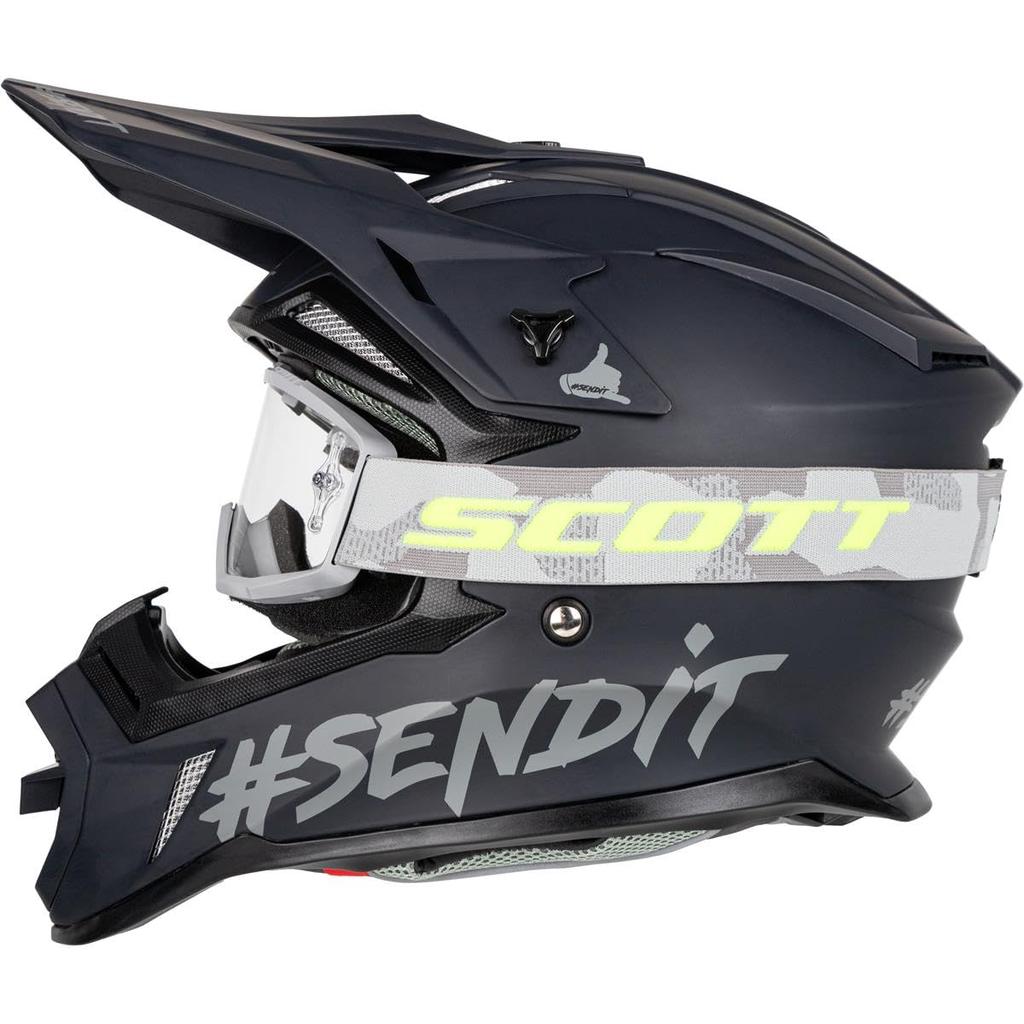 Scott 285537-7697113 Split OTG Goggles, Light Grey/Neon Yellow with Clear Works Lens