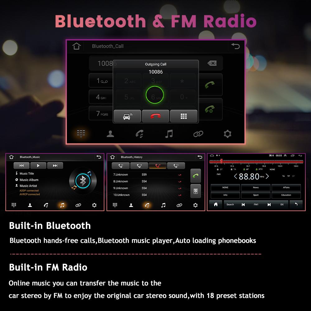 Podofo Универсальный автомобильный радиоприемник 1 + 16G 2 Din 7 дюймов Android 11 с Carplay Android Auto GPS Wi-Fi Hi-Fi Bluetooth FM RDS SWC AHD DVR микрофон