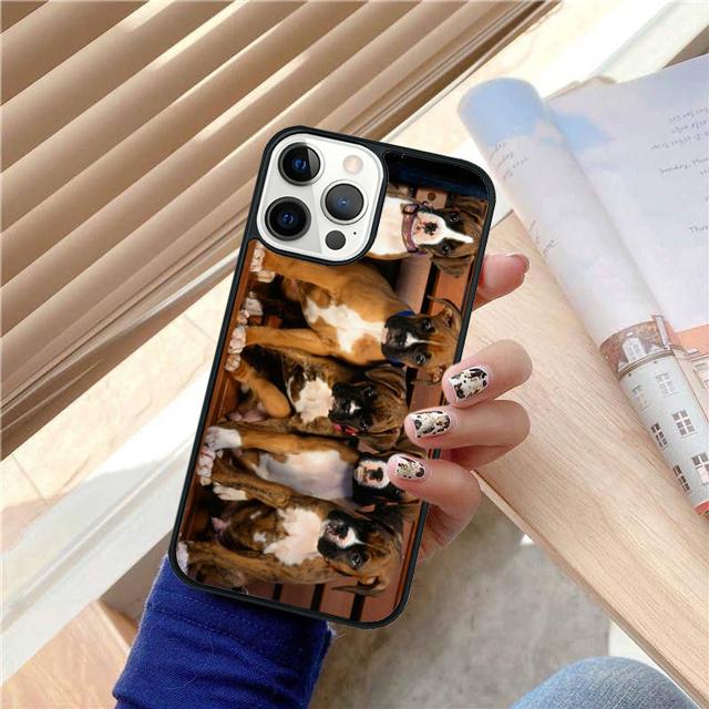 Милый щенок боксера TPU Чехол-оболочка для iPhone 17 Air 15 16 14 13 12 Pro Max 11 Pro Max Plus Чехол для телефона
