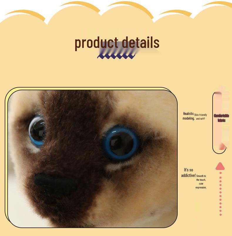 Реалистичная плюшевая фигурка кошки