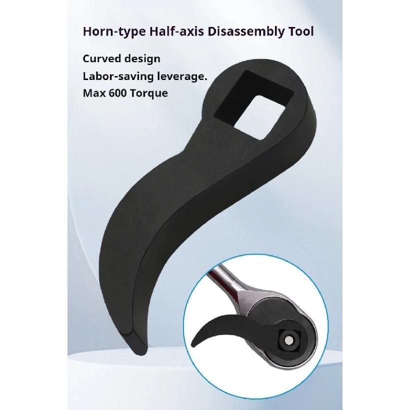 Angle Type Half Axle Disassembly Tool,Drive Pry bar Adapter used for Open-end Wrenches,Disassembling Axles Repair Tool