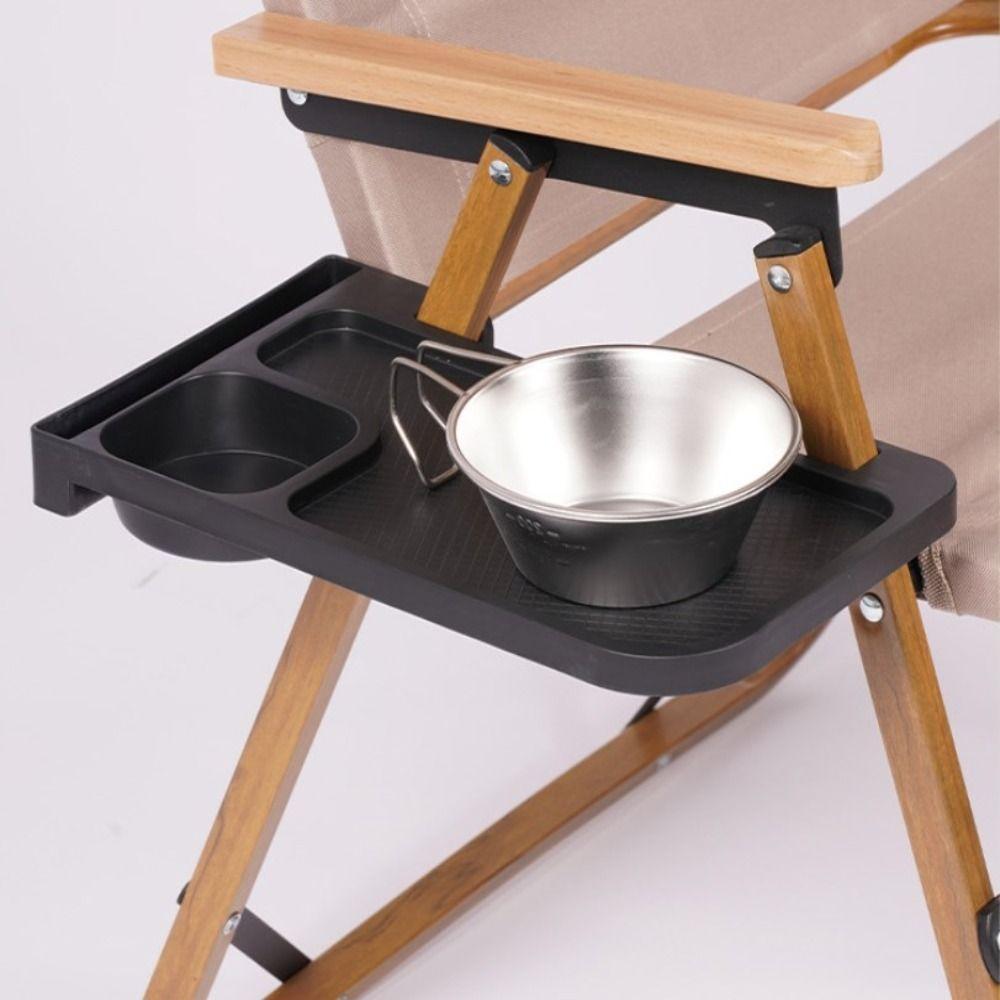 Load-bearing Chair Side Storage Tray Travel-friendly Cup Holder Tray Chair Clip Outdoor