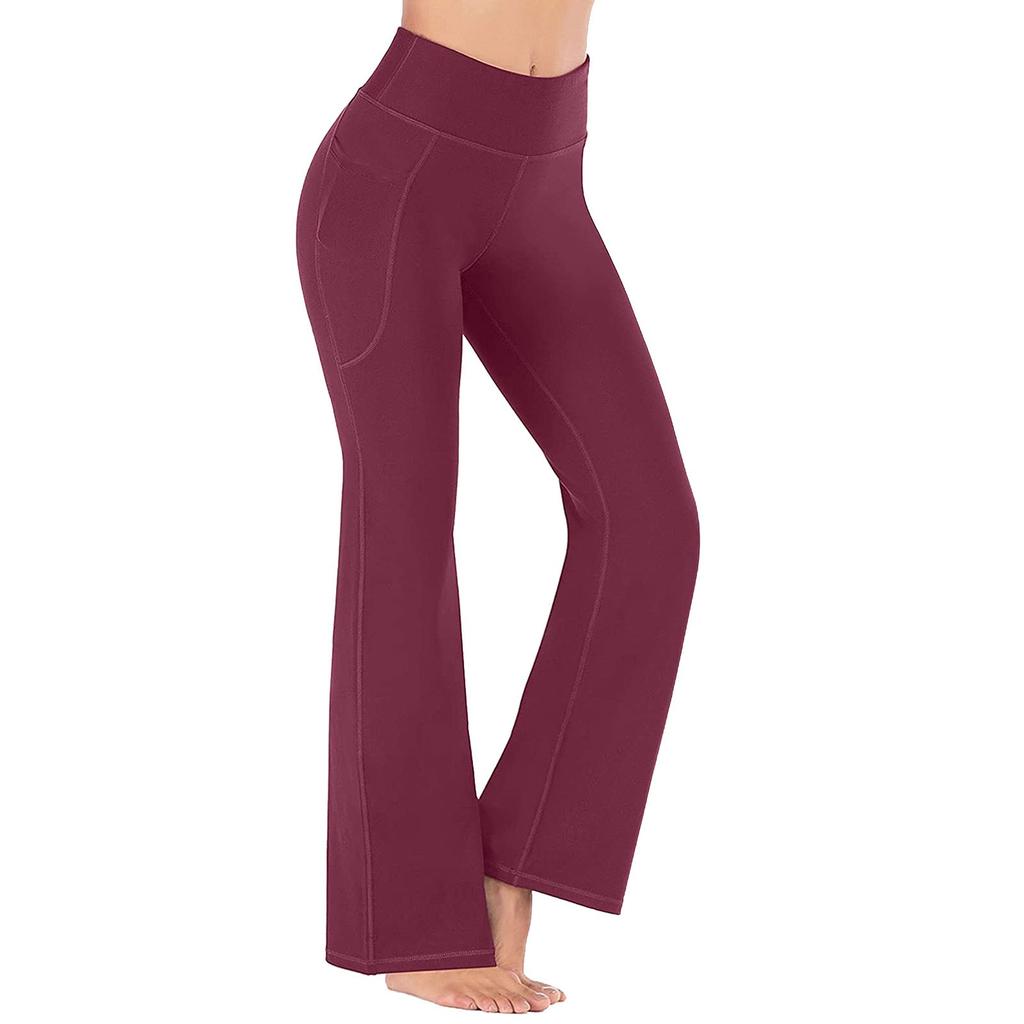 Women's Wide Leg Yoga Pants High Waist Comfortable Dance Sports Pants Wide Slastic Pocket