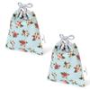COLORFUL CANDY STYLE LAURA ASHLEY Drawstring Bag Medium Gussetless School Lunch Bag Ena’s Garden Set of 2 Stylish Children Drawstring Bag Medium