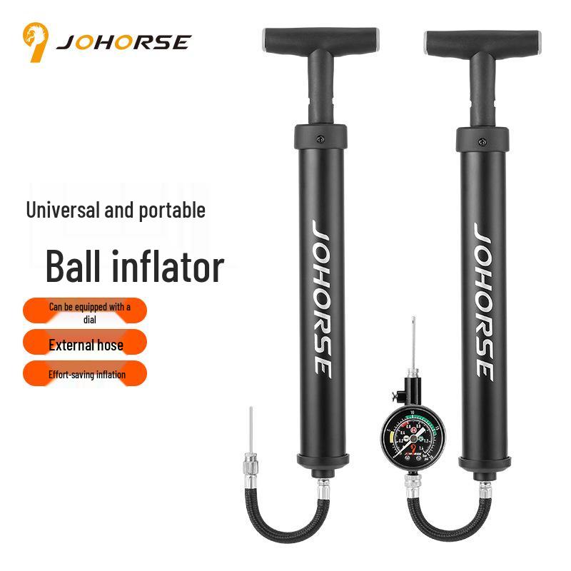 Portable Multi-Sport High-Pressure Inflator with Gauge & Ball Needles for Basketball, Football, Volleyball