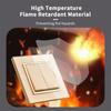 WESA Luxury Crystal Tempered Glass Panel Gold Wall Switch Flame Retardant 2 Gang 1 Way Wall Rocker Switch On / Off 16A AC 250V
