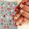 Christmas Nail Stickers Adhesive Nail Art Decal XMAS Santa Moose Snow Bell Cool Design Christmas