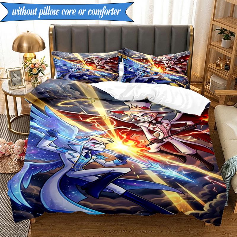 3PCS Fantasy Creatures Hotel Bedding Set,Including 1pc Duvet Cover And 2pcs Pillowcases Perfect for Bedroom, Dormitory, Fan Christmas gift