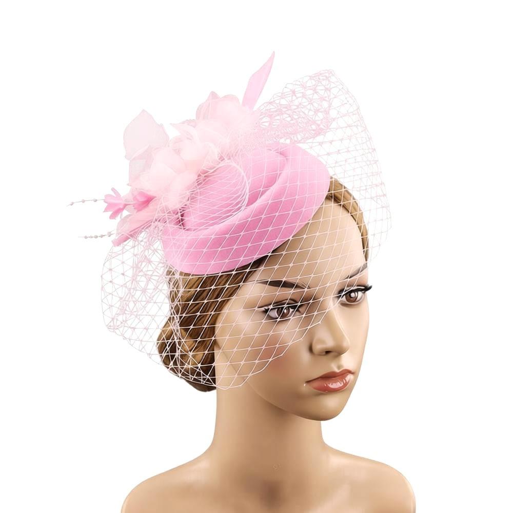 Veil Vintage Hat Headband Flower Fascinator New Fascinator Caps  1950s