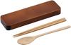 Tatsumiya Spoon Chopsticks Set Slide Magewappa Made In Japan Light Brown 18cm &