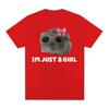 Funny Trendy Cute Sad Hamster Meme T-Shirt Men Women Summer Casual Short Sleeve Tshirts 100% Cotton Crewneck Kawaii Tops T Shirt
