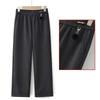 Mom's Spring Casual Elastic Waist Pants - Women's Straight-Leg, Loose Fit for Middle-Aged & Elderly