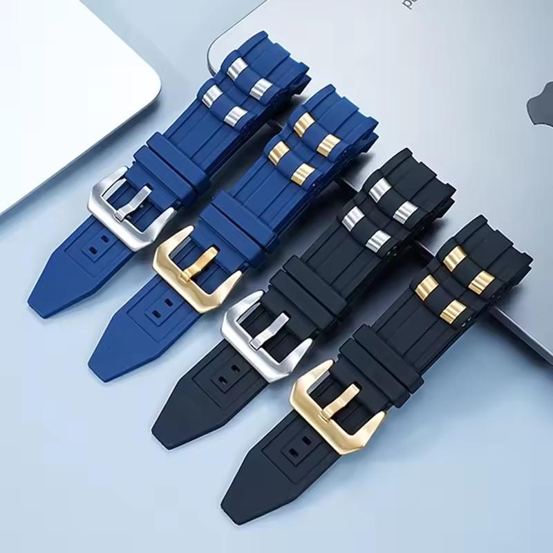 Резиновый ремешок для часов, совместимый с Invicta Russian Professional Divers, силиконовый, с металлическими шариками, браслет 26 мм
