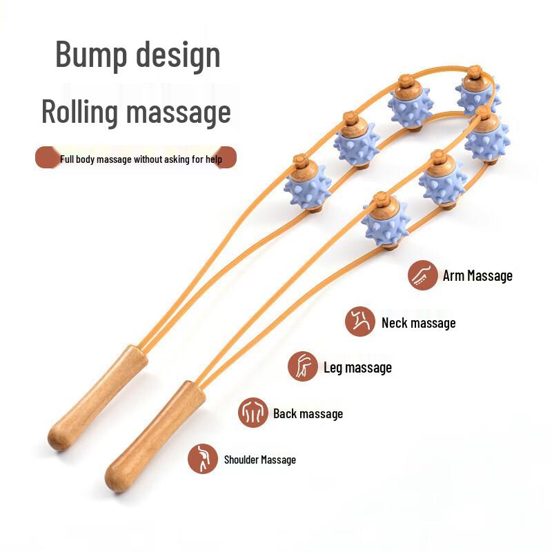 Ручной роликовый массажер для спины и плеч