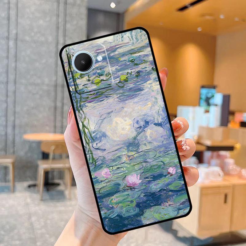 Чехол Claude Monet Garden Lotus Bridge для Realme C55 C33 C31 C35 C30 C11 C15 C25s C21Y GT Neo 5 3T 2T 8 9 10 11 Pro Plus