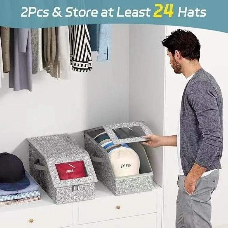 Hat Storage Box Zipper Box Hat Dustproof Storage Box