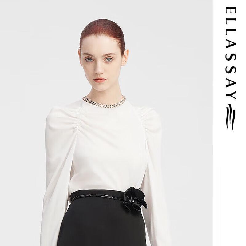 ELLASSAY Женская элегантная блузка из ацетатной смеси