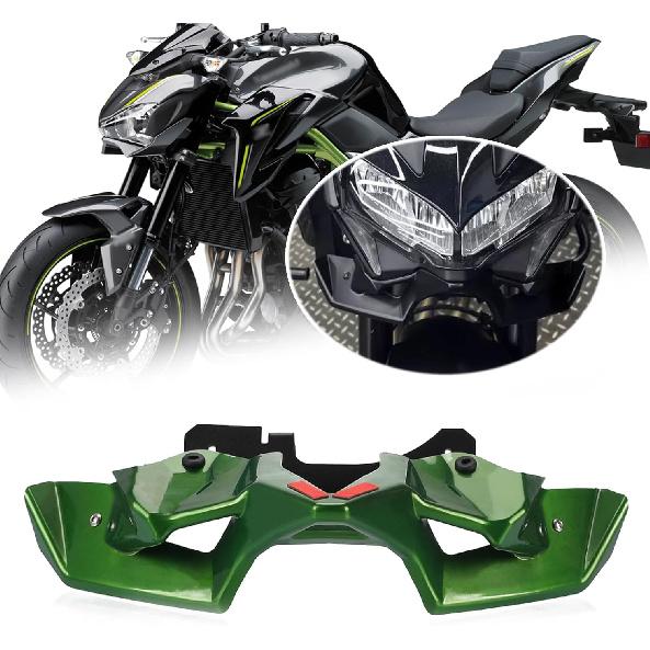 for Z900 2024 Motorcycle Sports Downforce Naked Front Spoiler Aerodynamic Wing Deflector 2020-2024 Motorcycle Parts (Black)