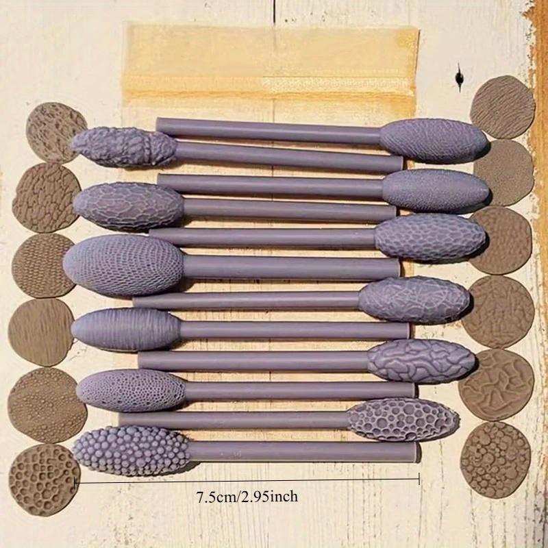 Texture Tool Sets For Clay Art 9Pcs, Clay Modeling Pattern Rollers Kit, Clay Texture Rolling Emboss Plaids Hand Rollers