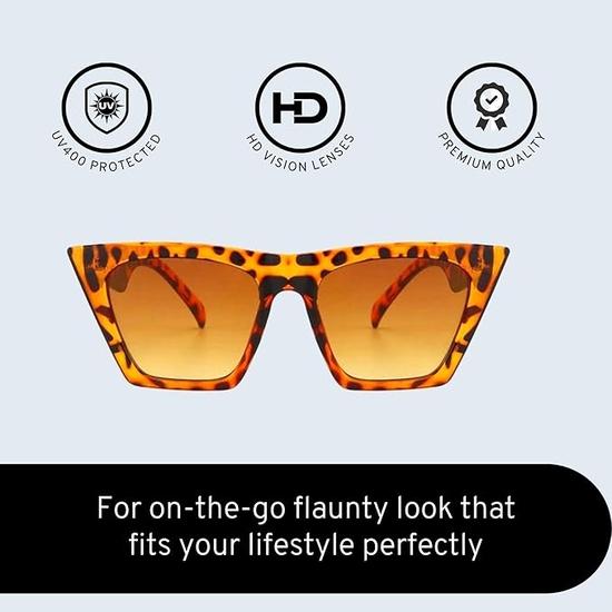 Солнцезащитные очки 4Flaunt Aesthetic Cat Eye | Фирменные солнцезащитные очки Cateye для женщин | 100% защита от ультрафиолета, винтажные ретро-охлаждающие оттенки