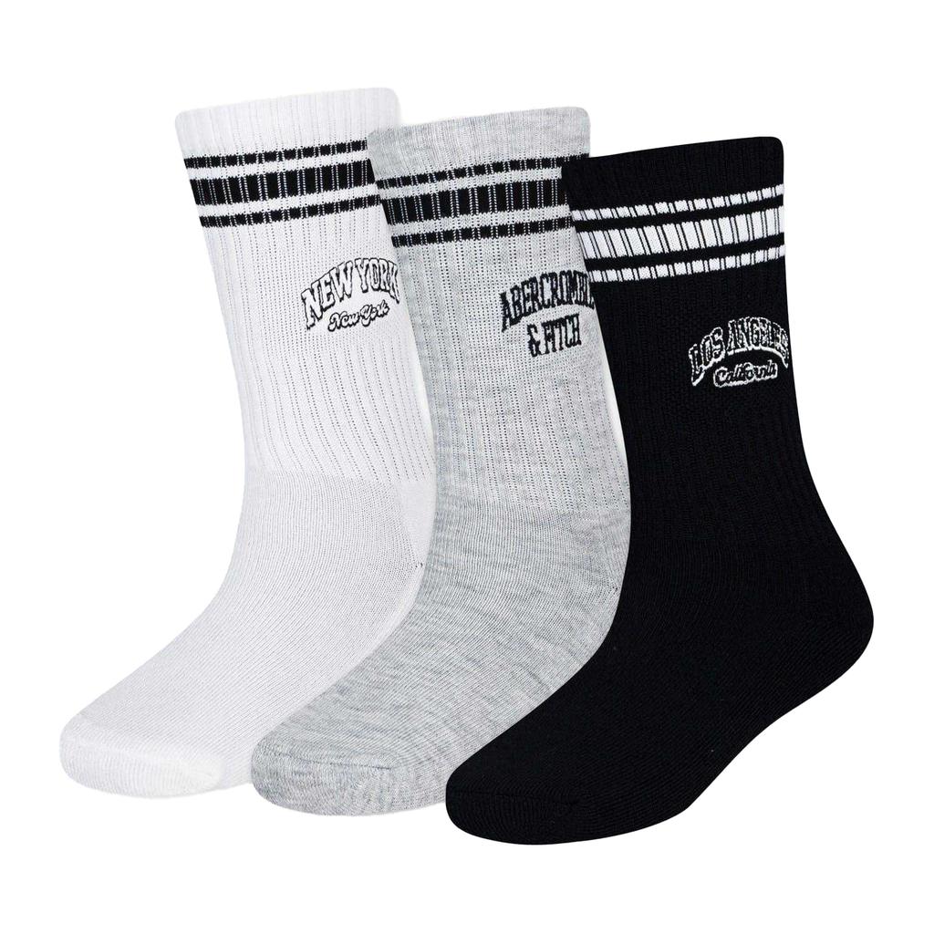 Abercrombie & Fitch Childrens/Kids Crew Socks (Pack of 3)
