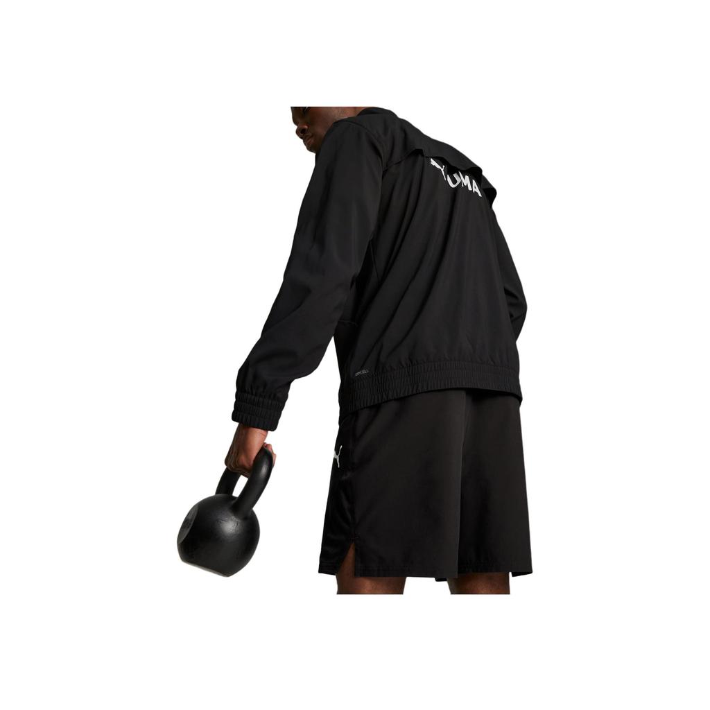 Puma Fit Full-Zip Woven Training Jacket With Letter Print Men Jackets Black 523859-01