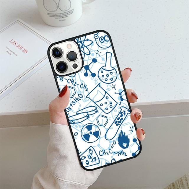 Винтажный Бесшовный Чехол для Телефона Химическая Лаборатория Для iPhone 17 Air 13 12 Чехол Для Apple 14 15 16 Pro Max Plus SE