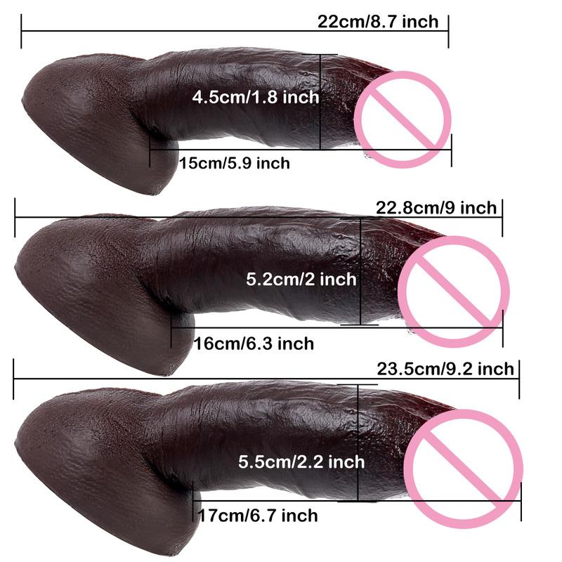 Real Skin Huge Dildo Super Realistic Penis Big Cock Suction Cup Dick Penetration Anal Sexy Adult Sex Toys For Women Masturbation