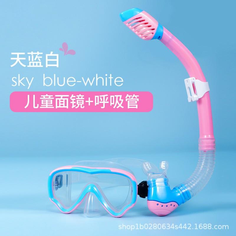 Kids Snorkel Mask Set Anti-Fog Waterproof Diving Gear Boys Girls