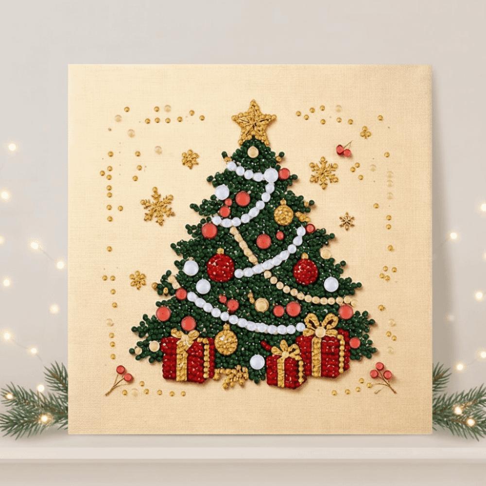 3D Pearl Art DIY Pearl Bead Art Set With Frame Santa Rhinestone Painting Set for Adults