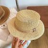Straw Hat for Women Summer Old Money Style Hollow Woven Fedora Hat Retro French Beach Vacation Sun Hat Outdoor UV Protection