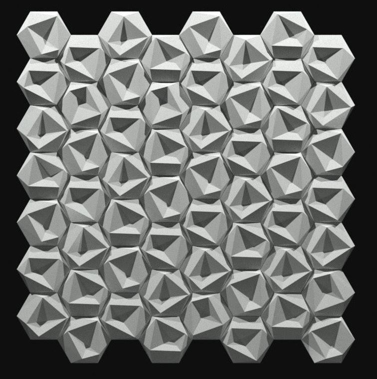 Plastic Mold for the Manufacture of 3d Panel "Broken hexagon"(3D Mold for Decorative Wall Panels for Gypsum and Concrete) Wall Decor.