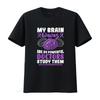 My Brain Waves Are So Powerful Doctors Study Them T Shirt Epilepsy Awareness For Purple Ribbon vintage Washed homme Stretched