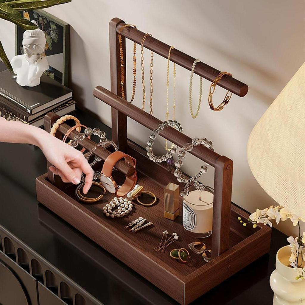 Bracelet Holder Bangle Necklace Storage Rack Fashion Showcase Versatile Wood Jewelry Display Stand