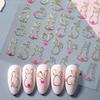 Rabbit Ears Nail Art Decals Waterproof Nail Decals New Easter Rabbit 3D Nail Stickers  Manicure DIY